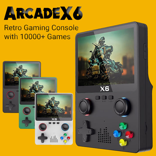 ArcadeX6: Portable Retro Gaming Console with 10000+ Games